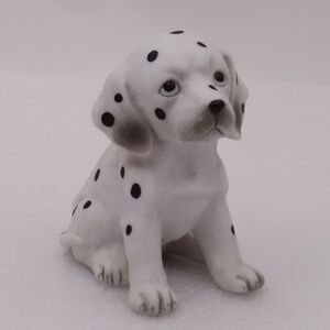 Homco Dalmatian Puppy Dog Figurine #1467 White with Black Spots ~3" tall